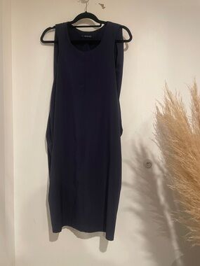 Imanimo Navy Blue Midi Dress Sz S B125
